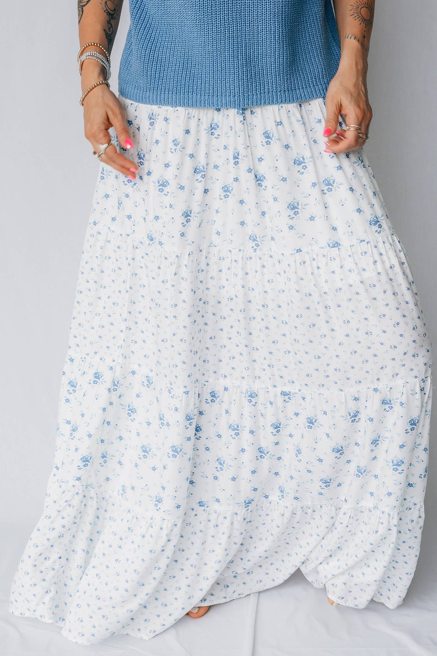 High Waist Boho Maxi Skirt- PREORDER