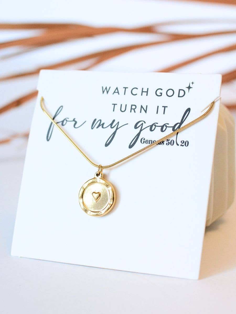 God is Good Heart Necklace- The Gathering Cafe