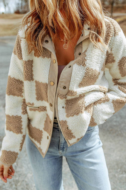 Snap Button Sherpa Jacket- Pre-Order