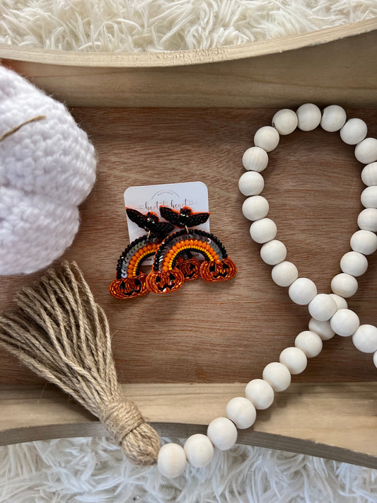 Pumpkin Rainbow Earrings — Blooming Fires